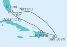 Itinerario del Crucero Puerto Rico, Bahamas - MSC Cruceros