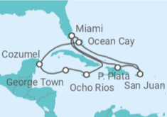 Itinerario del Crucero Puerto Rico, Estados Unidos (EE.UU.), Jamaica, Islas Caimán, México - MSC Cruceros