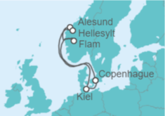 Itinerario del Crucero Fiordos Noruegos - MSC Cruceros