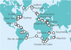 Itinerario del Crucero Vuelta al mundo  MSC Cruceros - MSC Cruceros