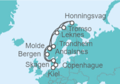 Itinerario del Crucero Noruega y Dinamarca - AIDA
