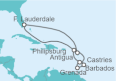 Itinerario del Crucero Antillas y Barbados  - Celebrity Cruises