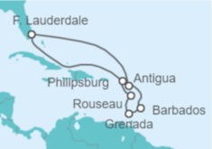 Itinerario del Crucero Sur del Caribe - Celebrity Cruises