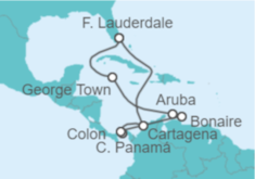 Itinerario del Crucero Colombia, Canal de Panamá y Aruba - Celebrity Cruises