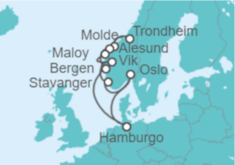 Itinerario del Crucero Noruega, Alemania - MSC Cruceros