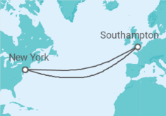 Itinerario del Crucero De Londres a Nueva York - Cunard