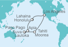 Itinerario del Crucero Samoa, Fiji y Polinesia Francesa - Princess Cruises