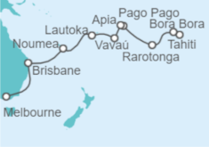 Itinerario del Crucero Polinesia Francesa y Australia - NCL Norwegian Cruise Line