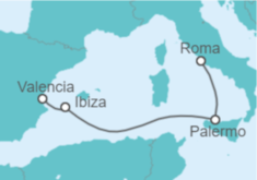 Itinerario del Crucero Italia, España - MSC Cruceros
