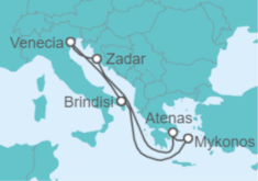 Itinerario del Crucero Italia, Grecia - MSC Cruceros