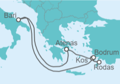 Itinerario del Crucero Italia, Grecia, Turquía  - MSC Cruceros
