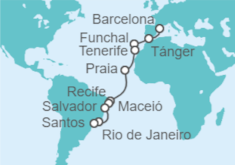 Itinerario del Crucero Hacia tierras exóticas - Costa Cruceros