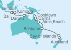Itinerario del Crucero Desde Australia  a Bali - NCL Norwegian Cruise Line