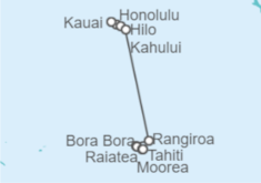 Itinerario del Crucero Pacífico Sur: Kauai, Maui y Moorea - NCL Norwegian Cruise Line