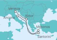 Itinerario del Crucero Montenegro, Grecia - MSC Cruceros