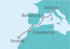 Itinerario del Crucero España, Marruecos - MSC Cruceros