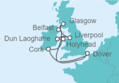 Itinerario del Crucero Irlanda y Reino Unido - Carnival Cruise Line