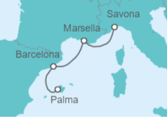 Itinerario del Crucero España, Francia - Costa Cruceros