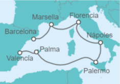 Itinerario del Crucero España, Italia, Francia - MSC Cruceros