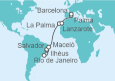 Itinerario del Crucero Brasil, España - MSC Cruceros