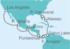 Itinerario del Crucero Bahamas, Colombia, Panamá, Costa Rica, México - Princess Cruises