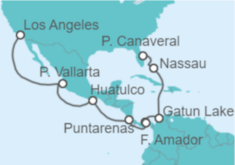 Itinerario del Crucero Canal de Panamá - Dirección Oeste - Princess Cruises