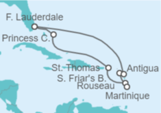 Itinerario del Crucero Sur del Caribe - Princess Cruises