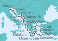 Itinerario del Crucero Grecia, Croacia, Montenegro, Turquía - Seabourn