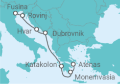 Itinerario del Crucero Grecia, Croacia - Seabourn