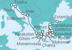 Itinerario del Crucero Desde Pireo (Atenas) a Fusina (Italia) - Seabourn