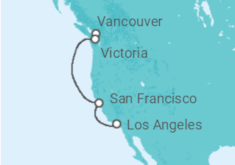 Itinerario del Crucero Costa del Pacífico - Los Angeles/Vancouver - Princess Cruises