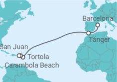 Itinerario del Crucero De Barcelona a Puerto Rico - Seabourn