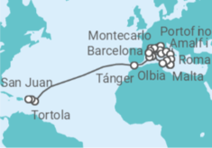 Itinerario del Crucero Desde Barcelona a Barbados - Seabourn