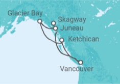 Itinerario del Crucero Alaska - Paso interior - Princess Cruises