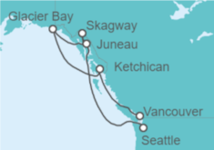 Itinerario del Crucero Alaska - Pasaje interior  - Princess Cruises