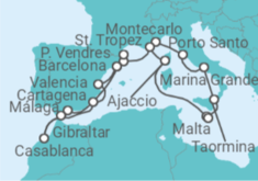 Itinerario del Crucero Desde Montecarlo (Mónaco) a Barcelona - Seabourn