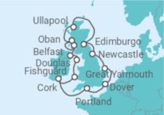 Itinerario del Crucero Irlanda, Reino Unido - Seabourn