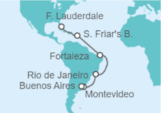 Itinerario del Crucero Brasil, Uruguay, Argentina - Princess Cruises