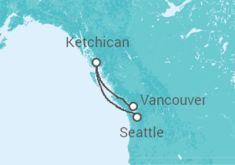 Itinerario del Crucero Muestrario de Alaska - Princess Cruises