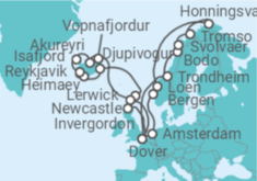 Itinerario del Crucero Noruega, Holanda, Reino Unido, Islandia - Seabourn