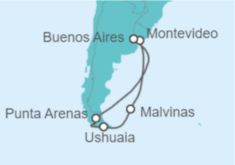 Itinerario del Crucero Sudamérica - Princess Cruises