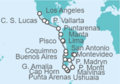 Itinerario del Crucero Sudamérica hasta la Costa Oeste - Princess Cruises