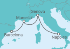 Itinerario del Crucero Italia, Francia - MSC Cruceros