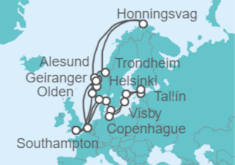 Itinerario del Crucero Capitales Bálticas y Fiordos Noruegos  - Princess Cruises