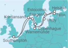 Itinerario del Crucero Capitales Bálticas y Noruega - Princess Cruises