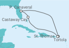 Itinerario del Crucero Islas Vírgenes  - Disney Cruise Line