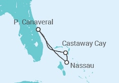 Itinerario del Crucero Castaway Cay y Nassau desde Orlando - Disney Cruise Line