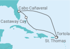 Itinerario del Crucero Islas Vírgenes  - Disney Cruise Line