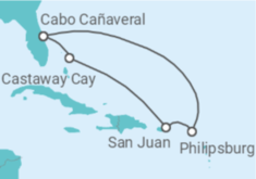 Itinerario del Crucero Caribe Oriental - Disney Cruise Line