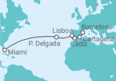 Itinerario del Crucero Mágica Disney-Travesía de Miami a Barcelona - Disney Cruise Line